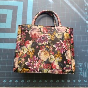 Floral Black Handbag Purse Cottagecore Dark Fairy Whimsygoth Witchy Princess